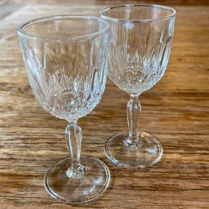 Vintage French Cordial Glasses 
Set of 2 - Embossed “France”